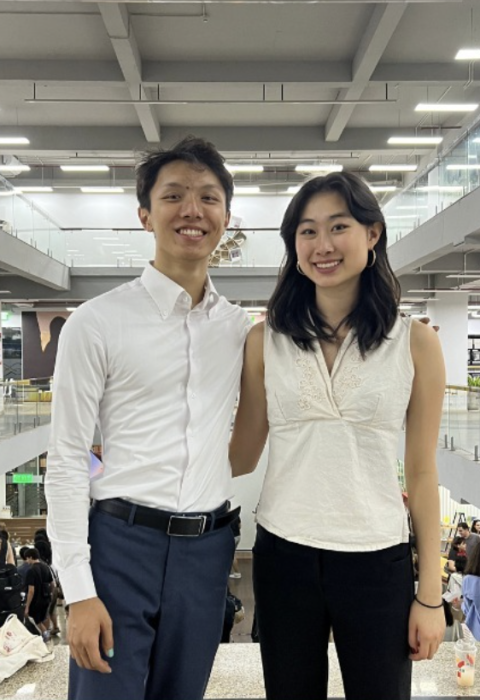 Ethan Jiang and Helen Wu (L to R)