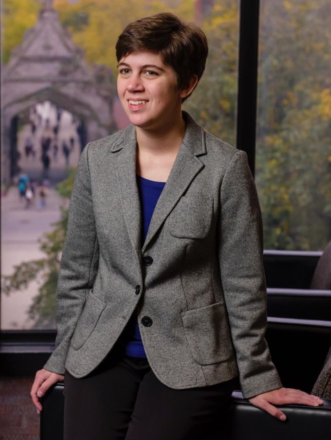 Portrait of Emma Boettcher in Regenstein Library