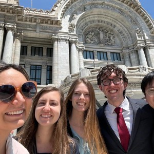 Law School student Keyana Banisadre's (left) journey abroad was enriched by cultural experiences such as visiting the Palace of Fine Arts in Mexico.