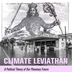 Climate Leviathan poster with gas station and superimposed Leviathan artwork