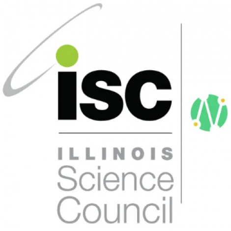 Illinois Science Council logo, isc text then name spelled out below.