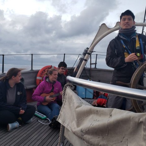 UChicago students aboard the SSV Corwith Cramer