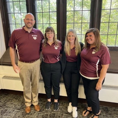 Members of the College's Care and Support Team (from right: Joshua Moeller, Robin Berman, Koryna Bucholz and Jacqui Payne)